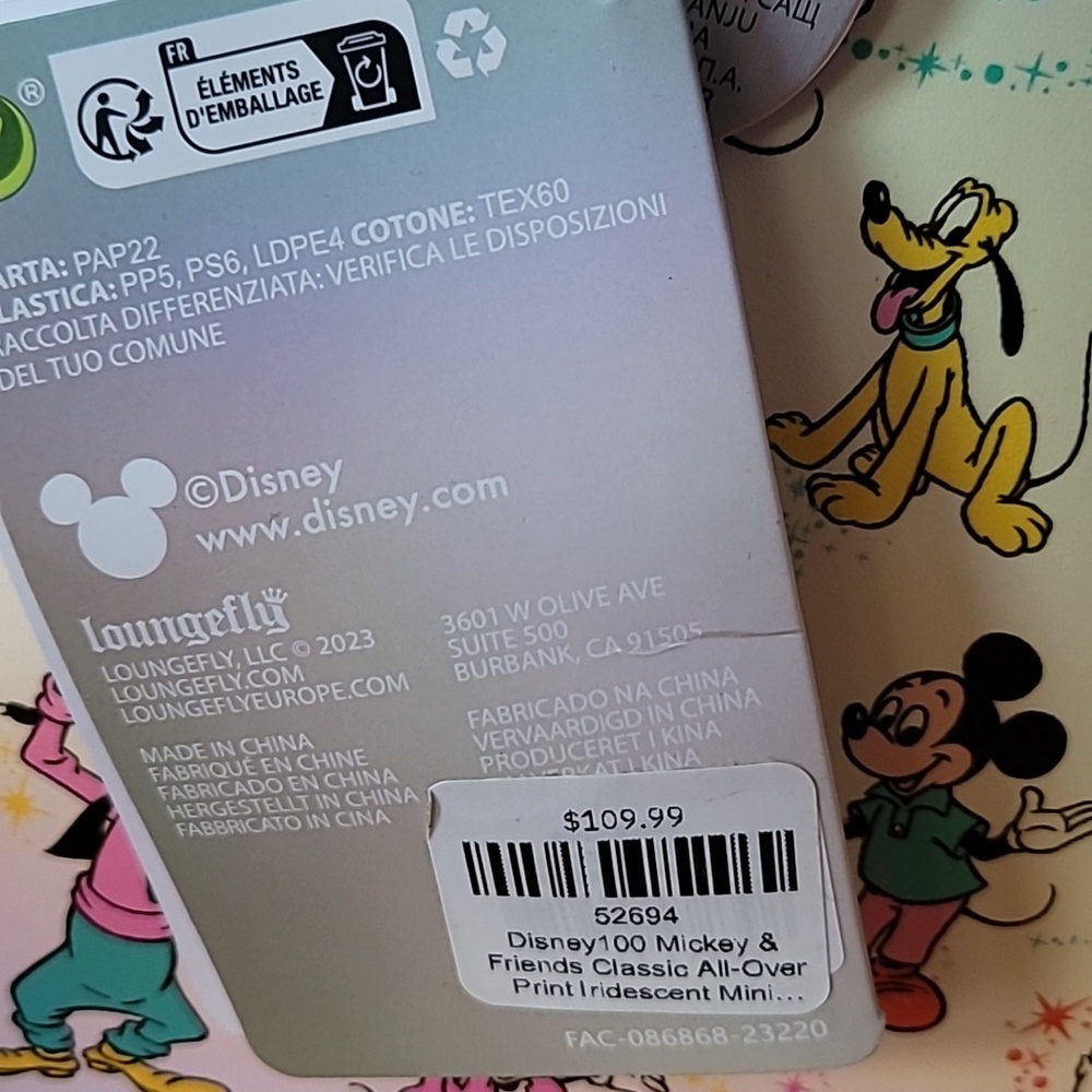 Loungefly Disney100 Mickey & Friends Mini Backpack - Picture 8 of 15